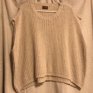 Chunky Knit Sleeveless Crop Sweater